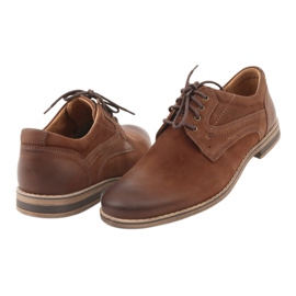 Sapatos masculinos decotados Riko 831 marrom 4