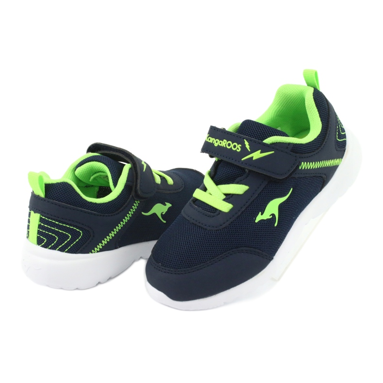 KangaRoos Sapatos esportivos infantis 02050 azul marinho/verde 4