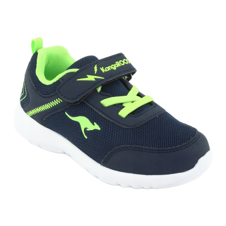 KangaRoos Sapatos esportivos infantis 02050 azul marinho/verde 1