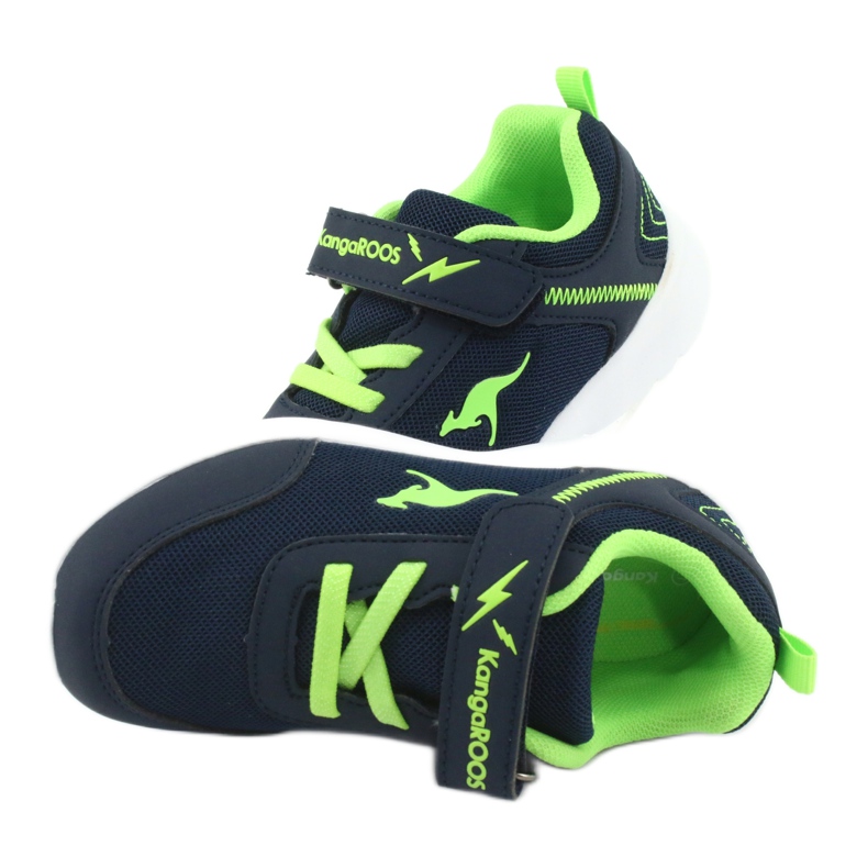 KangaRoos Sapatos esportivos infantis 02050 azul marinho/verde 5