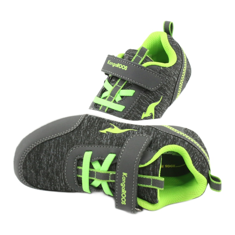 KangaRoos Sapatos infantis de esportes 02051 cinza/verde 5