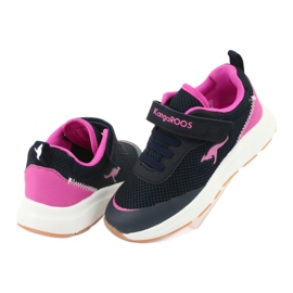 Kangaroos18507 Sapatos infantis da Marinha/Pink Sports azul 4