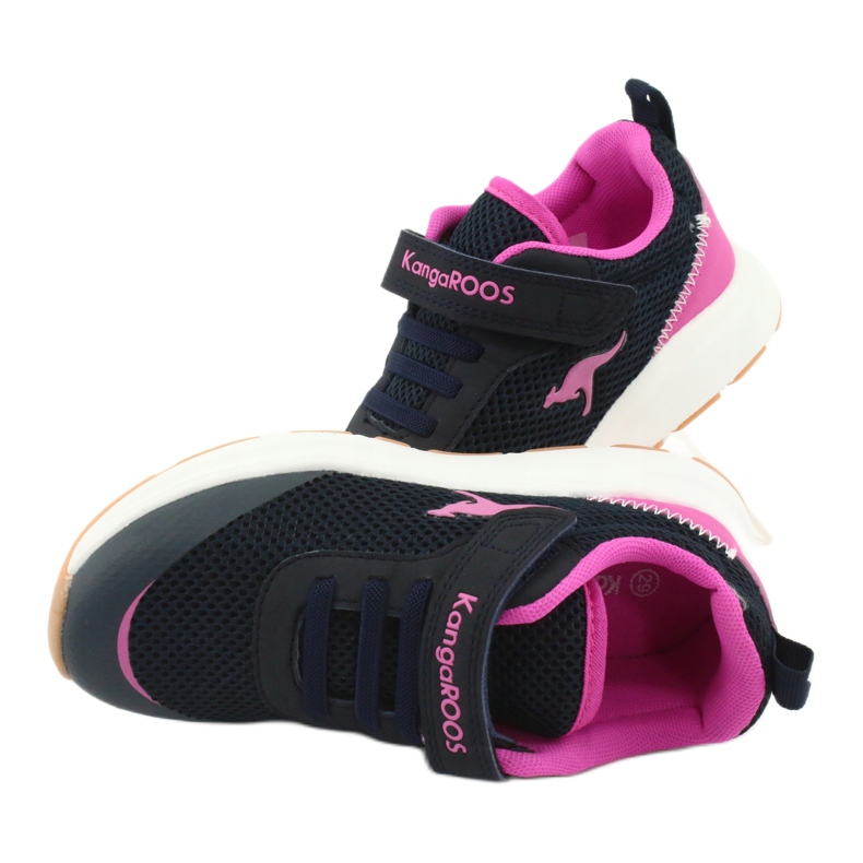 Kangaroos18507 Sapatos infantis da Marinha/Pink Sports azul 6