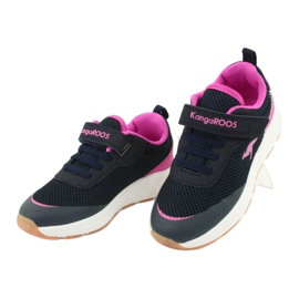 Kangaroos18507 Sapatos infantis da Marinha/Pink Sports azul 3