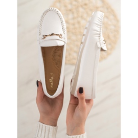 Fama Mocassins elegantes branco 1