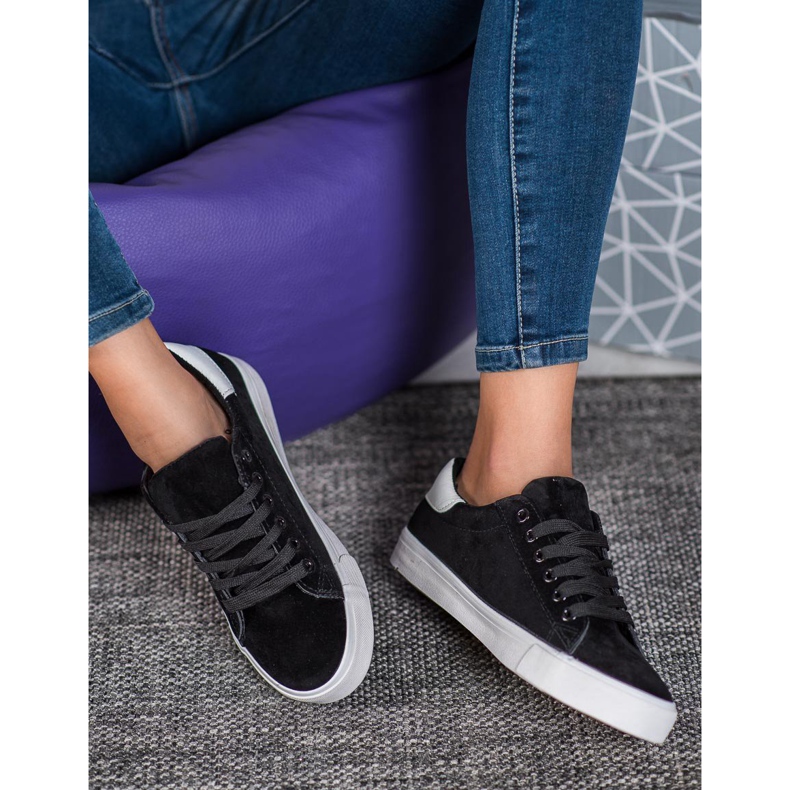 SDS Calçados esportivos com sola grossa preto 2