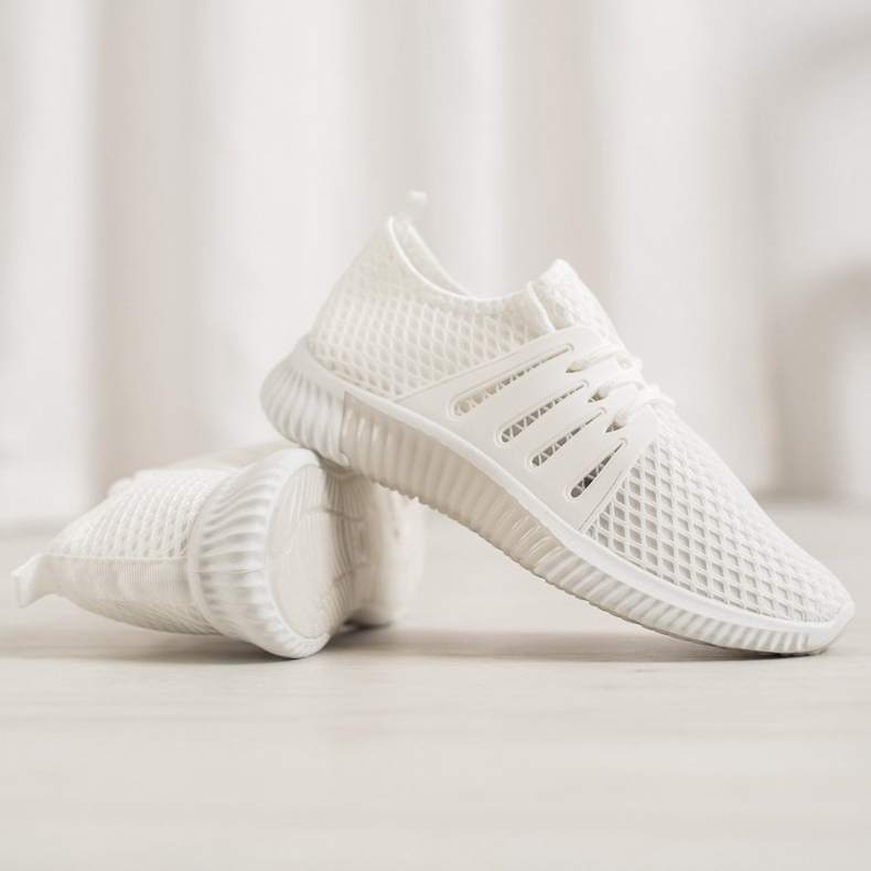 SHELOVET Sapatos elegantes com malha branco 1 SHELOVET Sapatos elegantes com malha branco 1