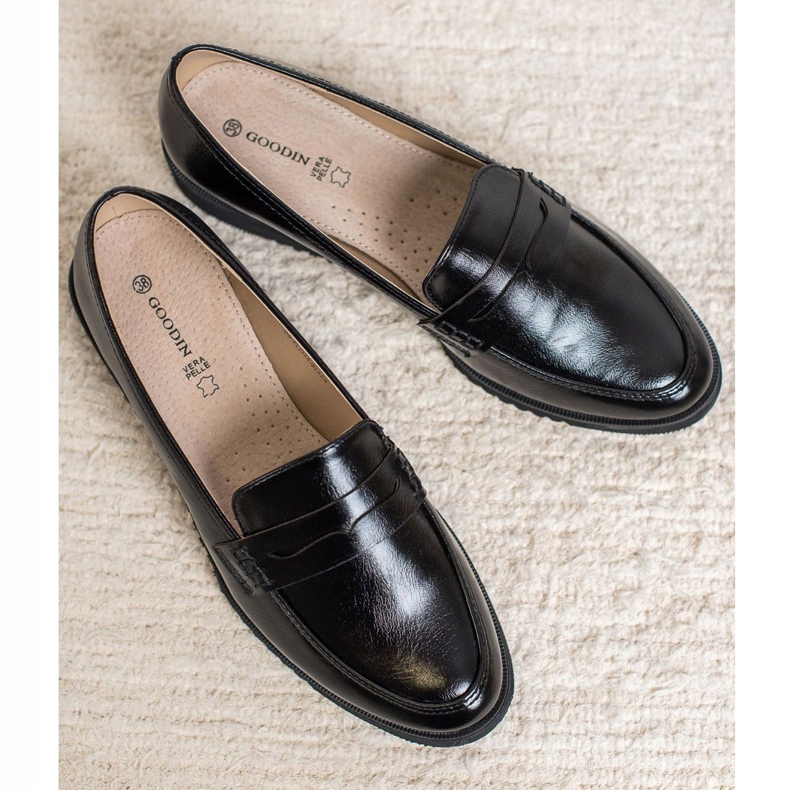 Goodin Mocassins Black Wedge preto 2