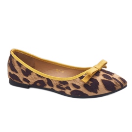 Mocassins leopardo bailarinas HH17 castanho 1