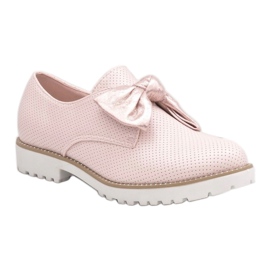Sapatos deslizantes rosa com laço RS-WED2 1 Sapatos deslizantes rosa com laço RS-WED2 1