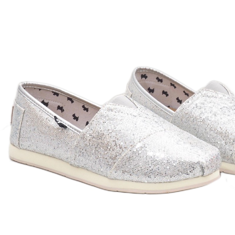 Sapatos prateados, deslizamento em cães AG0025 cinza 1