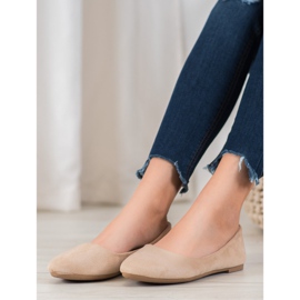 SHELOVET Bailarinas confortáveis marrom 1