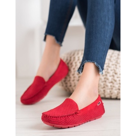 Goodin Mocassins a céu aberto com camurça vermelho 2