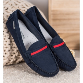 Goodin Mocassins de camurça com cinto azul 2