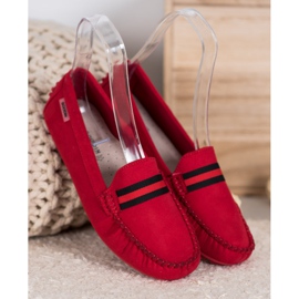 Goodin Mocassins de camurça com cinto vermelho 1