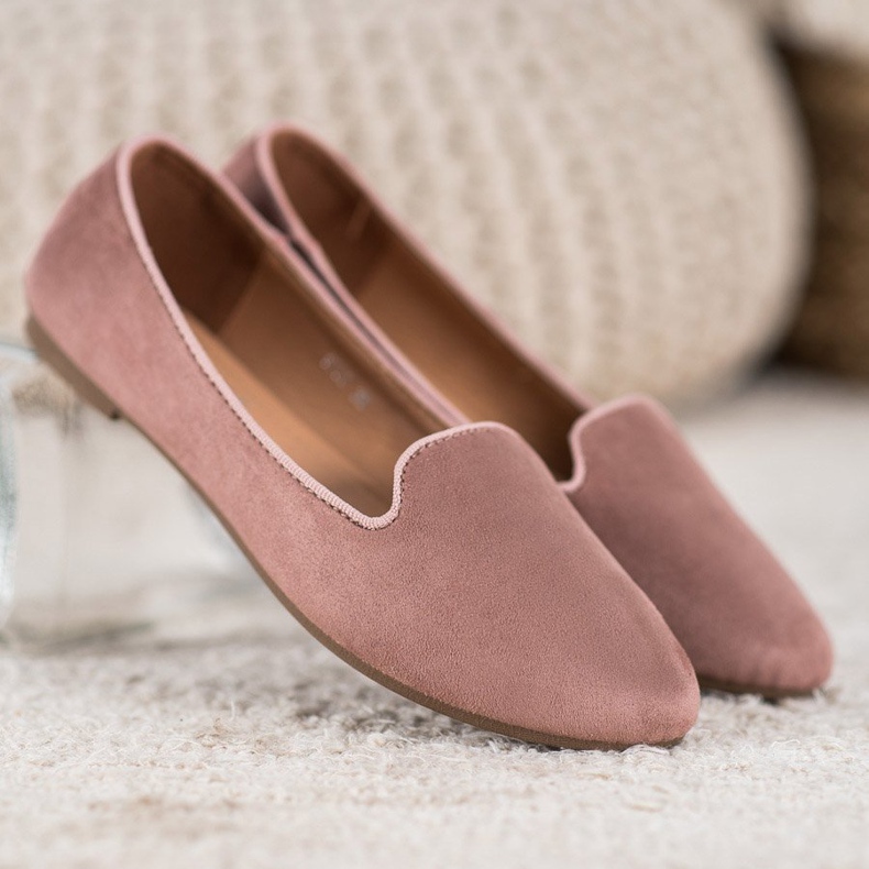 Clowse Senhores de camurça clássicos rosa 1