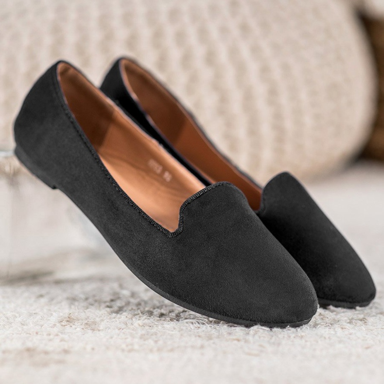 Clowse Senhores de camurça clássicos preto 2