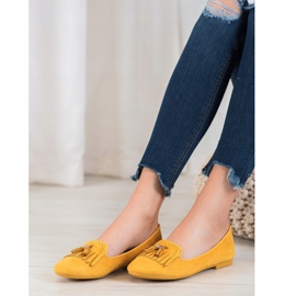 Fama Senhores de camurça com franjas amarelo 2 Fama Senhores de camurça com franjas amarelo 2