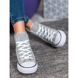 Super Me Tênis de cano alto cinza 2