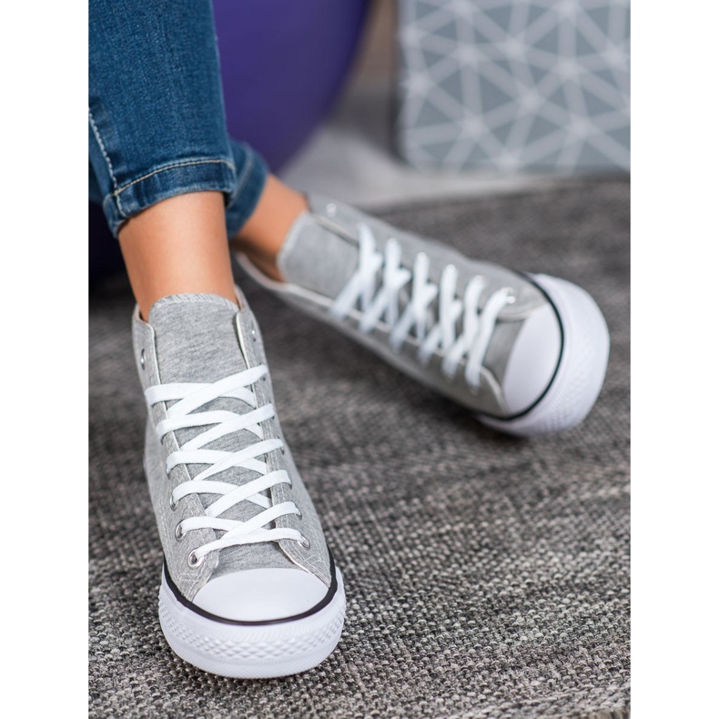 Super Me Tênis de cano alto cinza 2