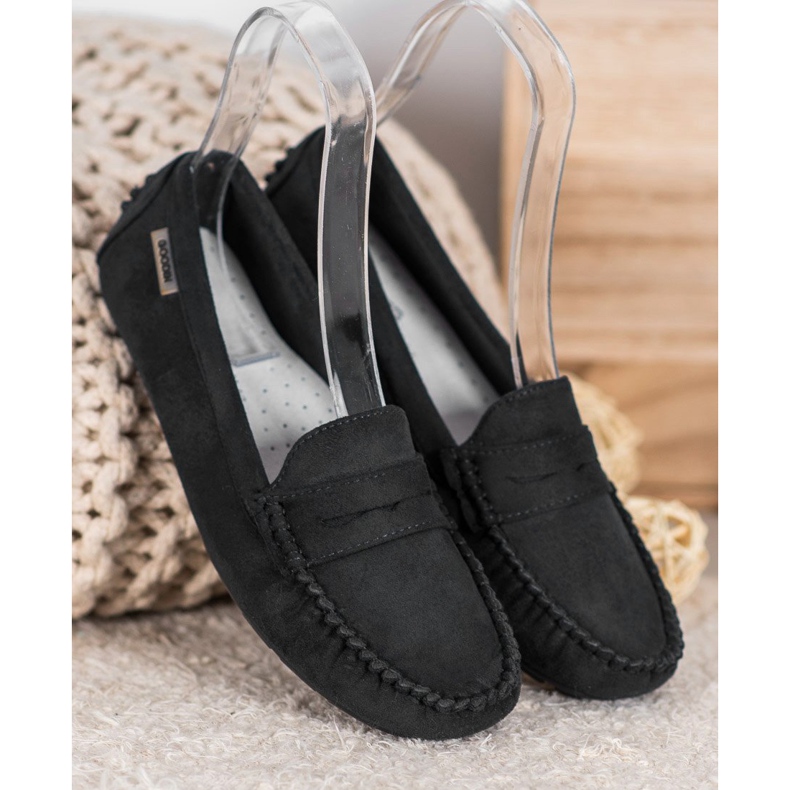 Goodin Mocassins têxteis clássicos preto 2