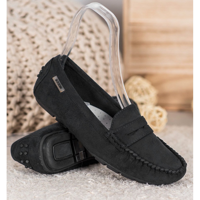 Goodin Mocassins têxteis clássicos preto 1