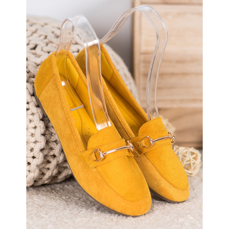 Bestelle Mocassins elegantes com ornamentos amarelo 1