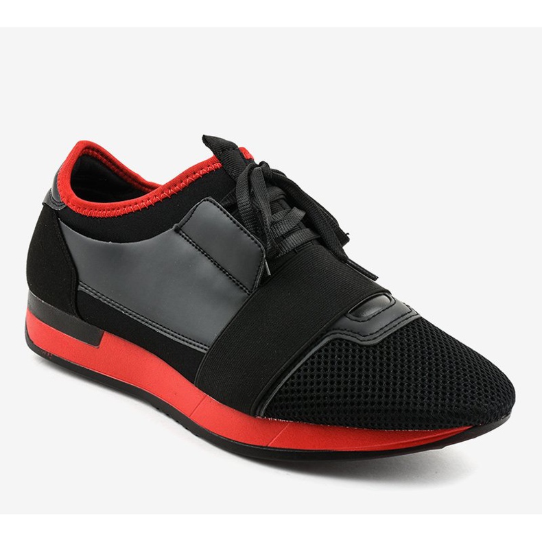 Sapatos esportivos masculinos negros B18-101 preto 1