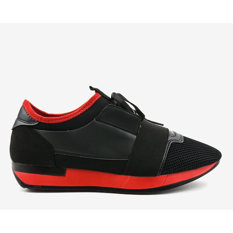 Sapatos esportivos masculinos negros B18-101 preto 2