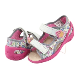 Calçados infantis Befado 065X135 rosa cinza multicolorido 5