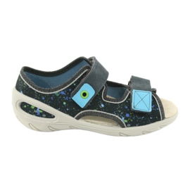 Sapatos infantis Befado pu 065X127 azul cinza multicolorido 1