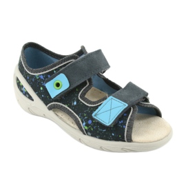 Sapatos infantis Befado pu 065X127 azul cinza multicolorido 2