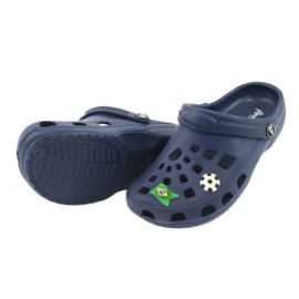 American Club chinelos de criança americanos kroks azul marinho 5