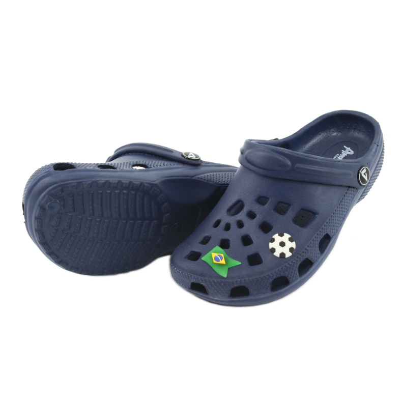 American Club chinelos de criança americanos kroks azul marinho 5