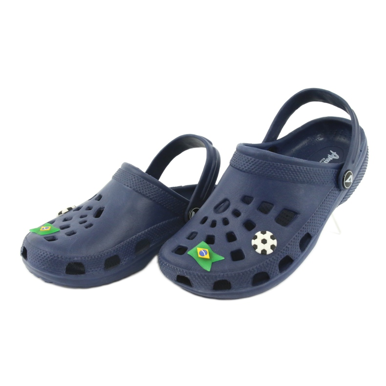 American Club chinelos de criança americanos kroks azul marinho 6