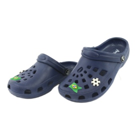 American Club chinelos de criança americanos kroks azul marinho 4