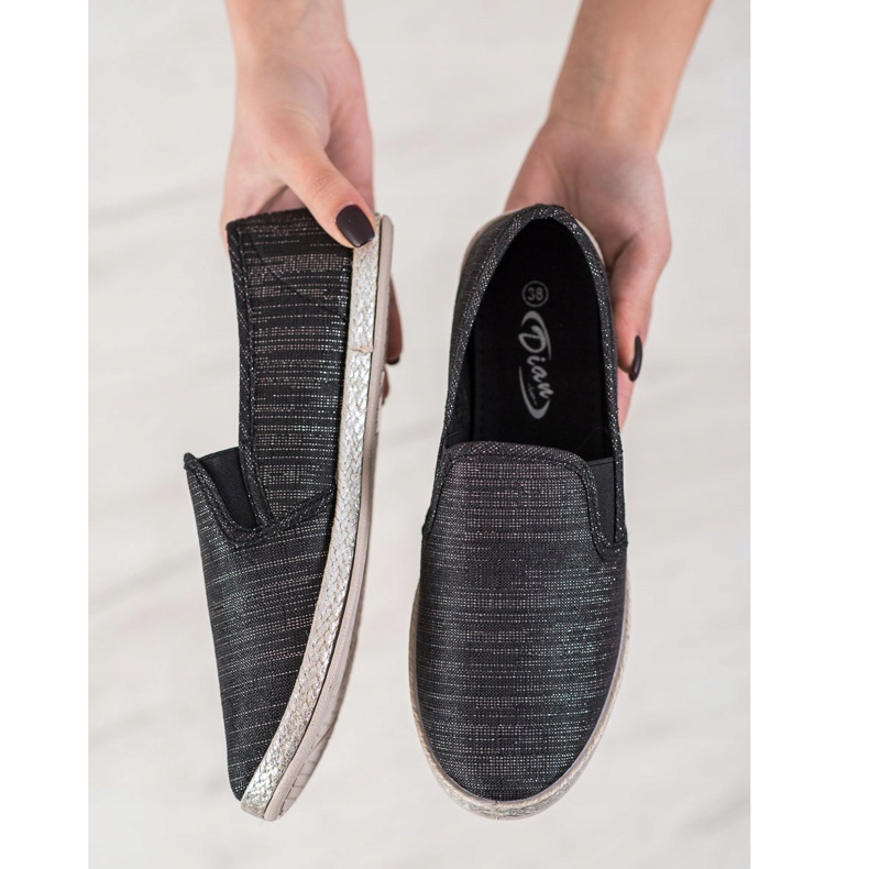 SHELOVET Slipons confortáveis preto 2