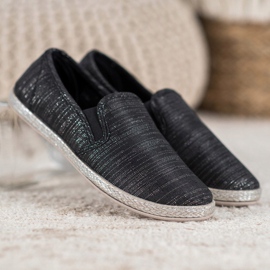 SHELOVET Slipons confortáveis preto 1