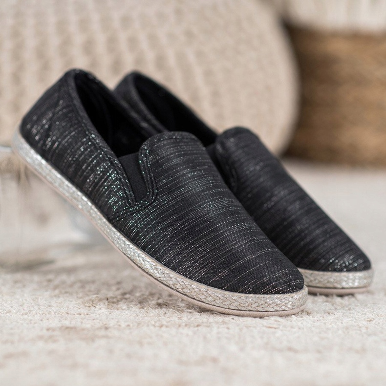 SHELOVET Slipons confortáveis preto 1
