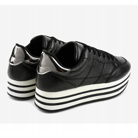Calçados esportivos femininos pretos da moda 230-1 4