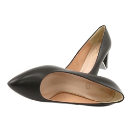 Bombas de salto alto em couro preto Espinto 890/1 5