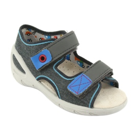 Sapatos infantis Befado pu 065X132 azul cinza 2