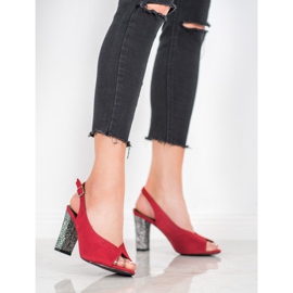 Goodin Sandálias Com Salto Decorativo vermelho 2