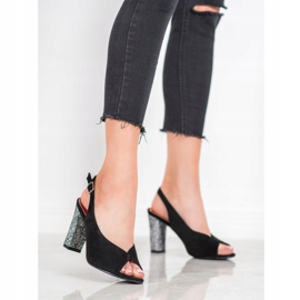Goodin Sandálias Com Salto Decorativo preto 2
