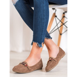 Fama Senhores de camurça com ornamento marrom 2