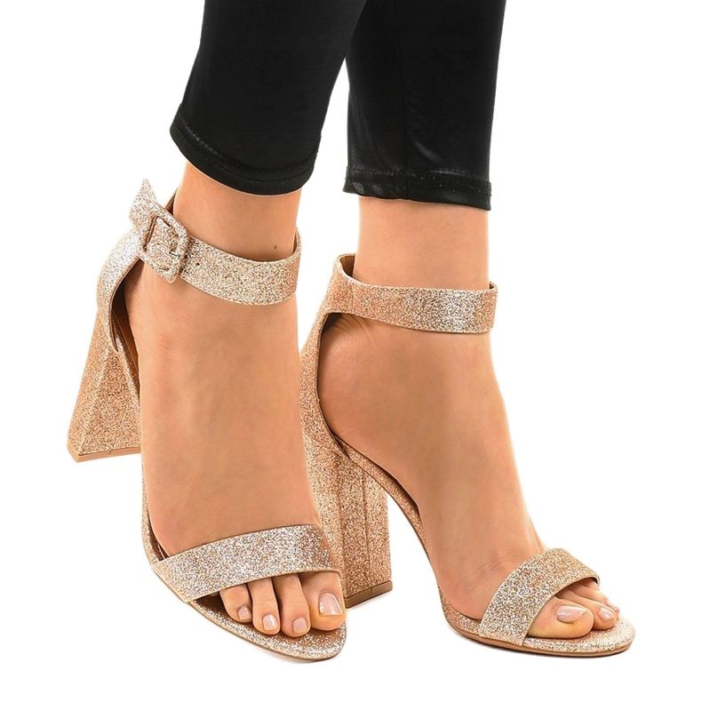 Bombas de glitter rosa aberto ZY-161 amarelo 1