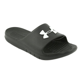 Slippers masculinos Under Armour Core PTH SL 3021286-001 para água preta de água preto 1
