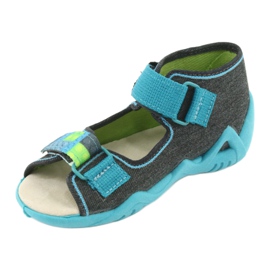 Sapatos infantis amarelo Befado 350P006 azul cinza verde 2
