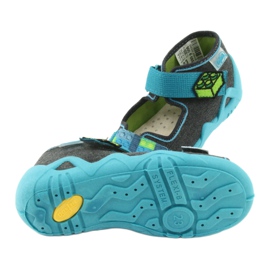Sapatos infantis amarelo Befado 350P006 azul cinza verde 5