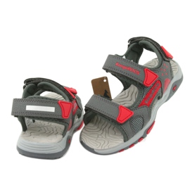 KangaRoos Sandals Boys's Grey-Red Insert 18337 cinza 4